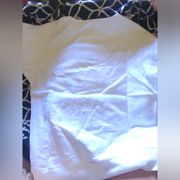 ⬇️ 🆕 Champion Powerblend Graphic Boyfriend White Large Sweatshirt - Picture 8 of 12